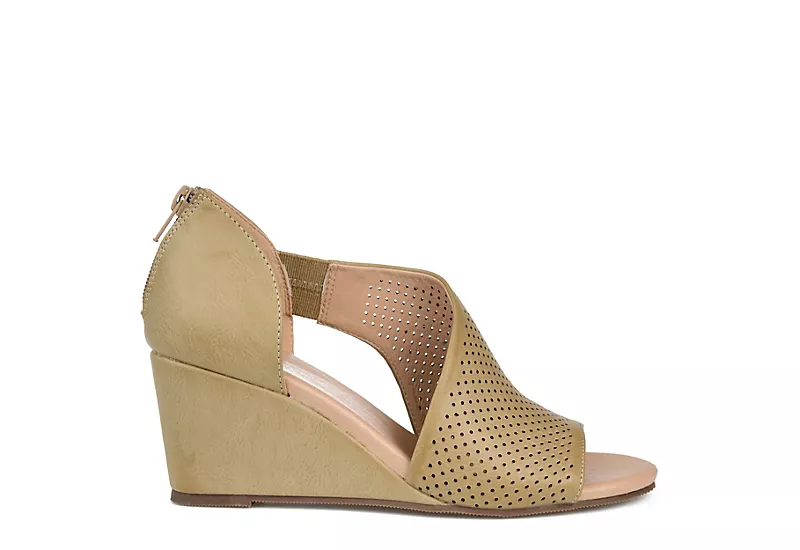Journee Collection Womens Aretha Wedge Sandal - Taupe 4 Journee Collection Womens Aretha Wedge Sandal - Taupe - Image 2