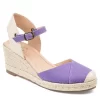 Journee Collection Womens Ashlyn Wedge Sandal - Purple -Skechers Store US 01 102163 00