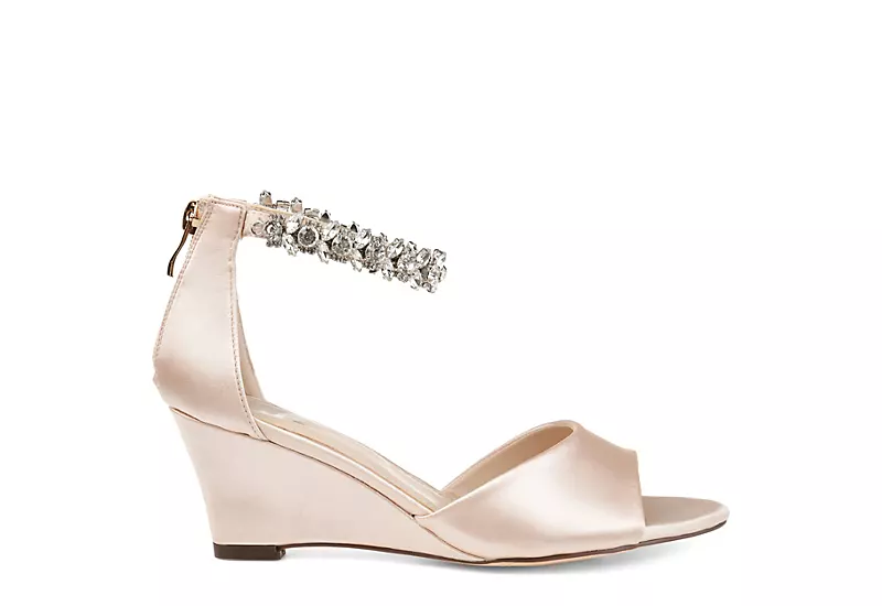 Journee Collection Womens Connor Wedge Sandal - Off White 4 Journee Collection Womens Connor Wedge Sandal - Off White - Image 2