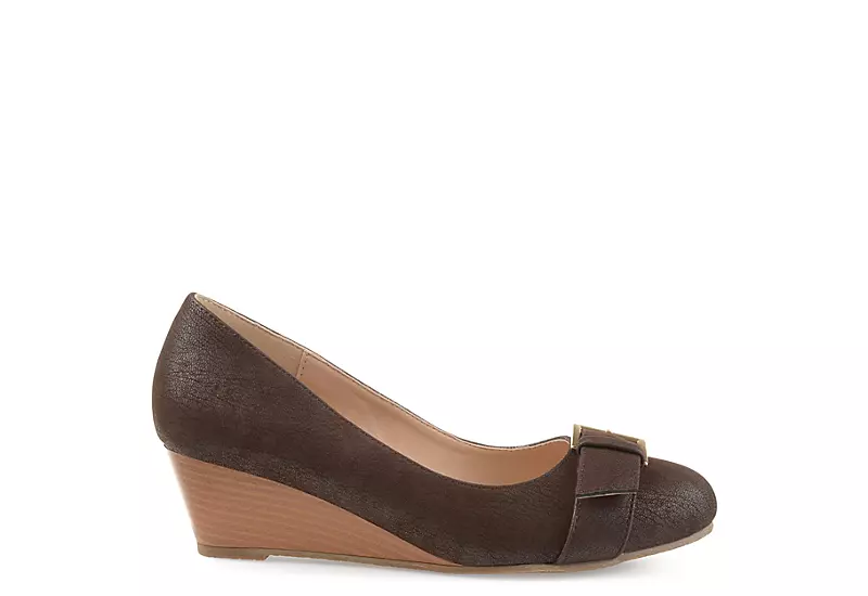 Journee Collection Womens Graysn Wedge Pump - Brown 4 Journee Collection Womens Graysn Wedge Pump - Brown - Image 2