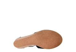 Journee Collection Womens Kedzie Wedge Sandal - Black -Skechers Store US 01 102265 06