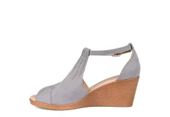 Journee Collection Womens Kedzie Wedge Sandal - Grey -Skechers Store US 01 102267 03