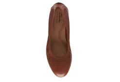 Clarks Womens Jeanette Ease Flat - Tan -Skechers Store US 01 105282 05