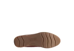 Clarks Womens Jeanette Ease Flat - Tan -Skechers Store US 01 105282 06