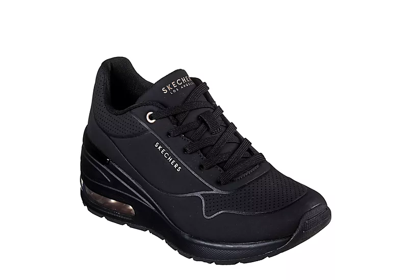 Skechers Womens Million Air Elevated Air Sneaker - Black 3 Skechers Womens Million Air Elevated Air Sneaker - Black