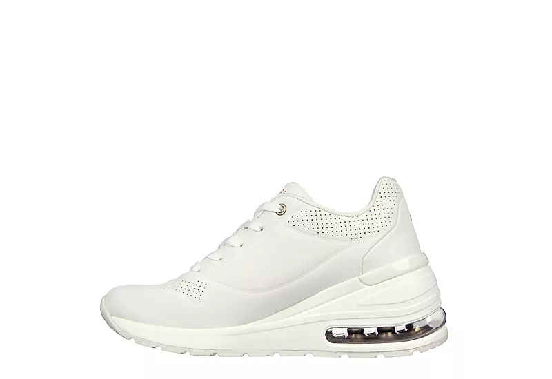 Skechers Womens Million Air Elevated Air Sneaker - White 5 Skechers Womens Million Air Elevated Air Sneaker - White - Image 3