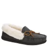 Minnetonka Womens Jessica Trapper Slipper - Dark Grey