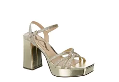 N By Nina Womens Sabrina Platform Sandal - Champagne