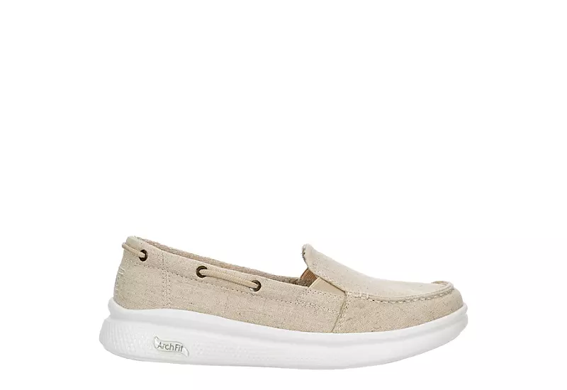 Skechers Womens Arch Fit Skipper Beyond Swell Slip On Sneaker - Natural 4 Skechers Womens Arch Fit Skipper Beyond Swell Slip On Sneaker - Natural - Image 2
