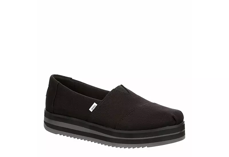 Toms Womens Alparagata Midform Espadrille - Black 3 Toms Womens Alparagata Midform Espadrille - Black