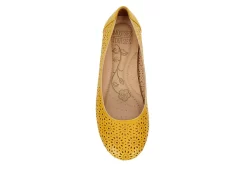 Mootsies Tootsies Womens Belva Flat - Yellow -Skechers Store US 01 107414 05