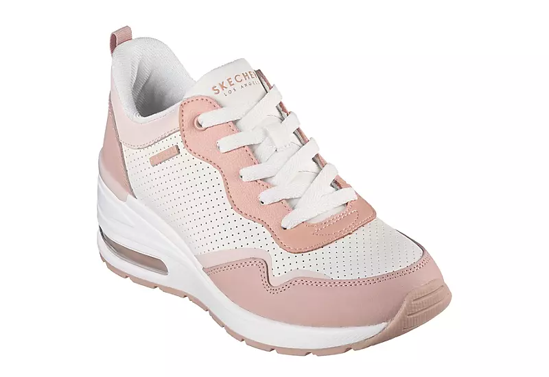 Skechers Womens Million Air Hotter Air Sneaker - Peach 3 Skechers Womens Million Air Hotter Air Sneaker - Peach