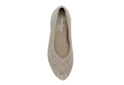 Skechers Womens Cleo 2.0 Knitty Witty Flat - Taupe -Skechers Store US 01 107722 05
