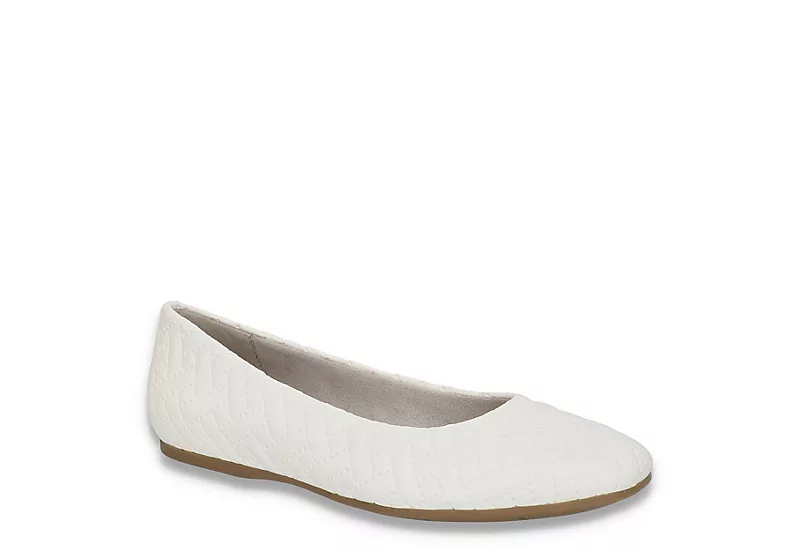 Easy Street Womens Mazi Flat - White 3 Easy Street Womens Mazi Flat - White