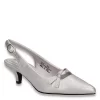 Easy Street Womens Emerin Slingback Pump - Silver -Skechers Store US 01 108061 00