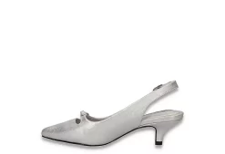 Easy Street Womens Emerin Slingback Pump - Silver -Skechers Store US 01 108061 03