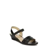 Lifestride Womens Yuma Wedge Sandal - Black 2 Lifestride Womens Yuma Wedge Sandal - Black -Skechers Store US 01 201296 00