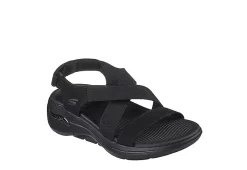 Skechers Womens Go Walk Arch Fit Outdoor Sandal - Black