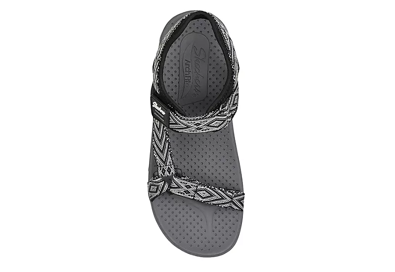 Skechers Womens Arch Fit Reggae Outdoor Sandal - Black 6 Skechers Womens Arch Fit Reggae Outdoor Sandal - Black - Image 4