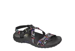 Skechers Womens Reggae Native Vibez Outdoor Sandal - Black