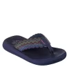 Skechers Womens Asana Flip Flop Sandal - Navy