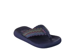 Skechers Womens Asana Flip Flop Sandal - Navy