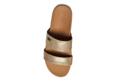 Reef Womens Banded Horizon Hi Slide Sandal - Champagne -Skechers Store US 01 202484 02