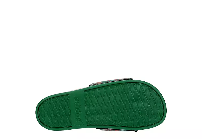 Adidas Womens Adilette Comfort Slide Sandal - Green 9 Adidas Womens Adilette Comfort Slide Sandal - Green - Image 7
