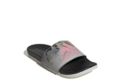 Adidas Womens Adilette Comfort Slide Sandal - Grey