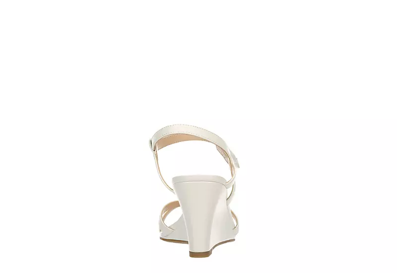 Michael By Michael Shannon Womens Lulu Wedge Sandal - White 6 Michael By Michael Shannon Womens Lulu Wedge Sandal - White - Image 5