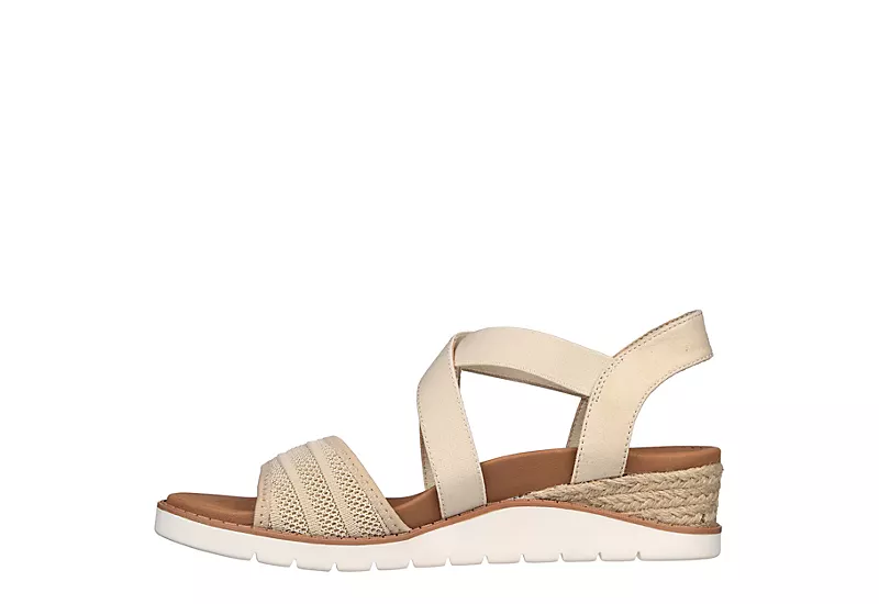 Skechers Womens Arch Fit Beach Kiss Sandal - Natural 5 Skechers Womens Arch Fit Beach Kiss Sandal - Natural - Image 3
