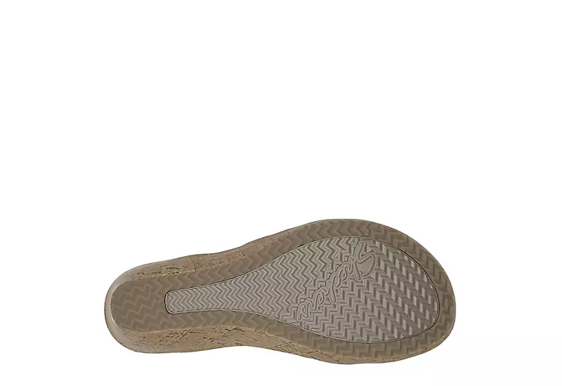 Skechers Womens Beverlee-delicate Glow Wedge Sandal - Cognac 7 Skechers Womens Beverlee-delicate Glow Wedge Sandal - Cognac - Image 5
