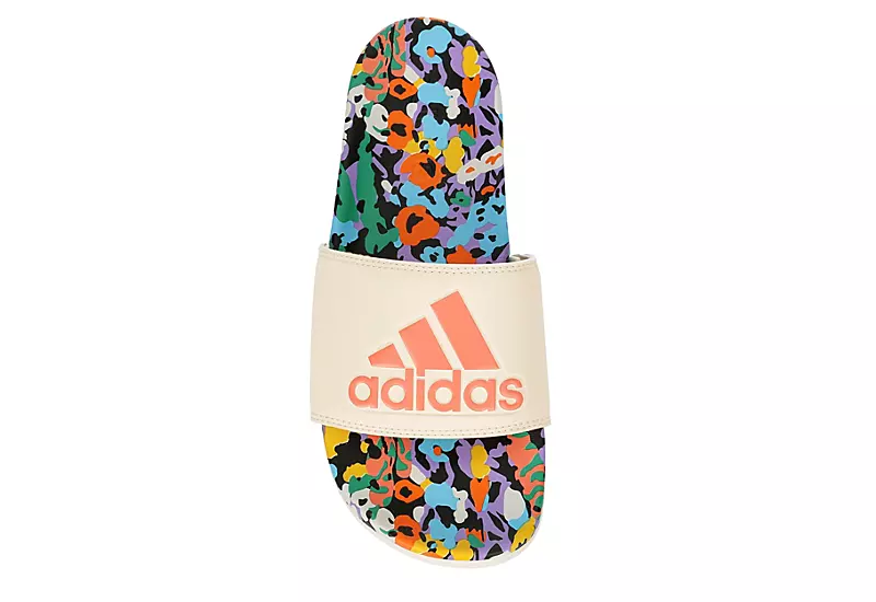 Adidas Womens Adilette Comfort Slide Sandal - Off White 8 Adidas Womens Adilette Comfort Slide Sandal - Off White - Image 6