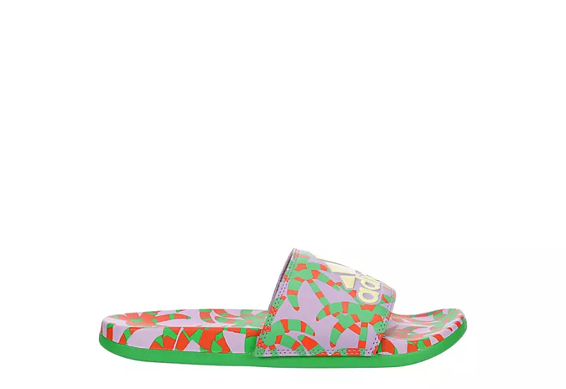 Adidas Womens Adilette Comfort Slide Sandal - Purple 4 Adidas Womens Adilette Comfort Slide Sandal - Purple - Image 2