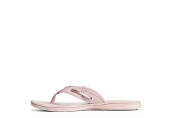 Sperry Womens Seafish Iridescent Sparkle Flip Flop Sandal - Blush -Skechers Store US 01 203196 03