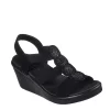 Skechers Womens Rumble On - Camp Glam Wedge Sandal - Black -Skechers Store US 01 203242 00