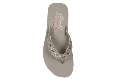 Skechers Womens Happy Spring Flip Flop Sandal - Taupe -Skechers Store US 01 203257 03
