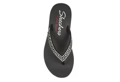 Skechers Womens Lotus Bae Flip Flop Sandal - Black -Skechers Store US 01 203260 03
