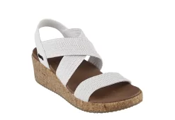 Skechers Womens Beverlee Love Stays Wedge Sandal - White