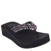 Skechers Womens Lovely Oasis Flip Flop Sandal - Black -Skechers Store US 01 203267 00