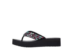 Skechers Womens Lovely Oasis Flip Flop Sandal - Black -Skechers Store US 01 203267 02