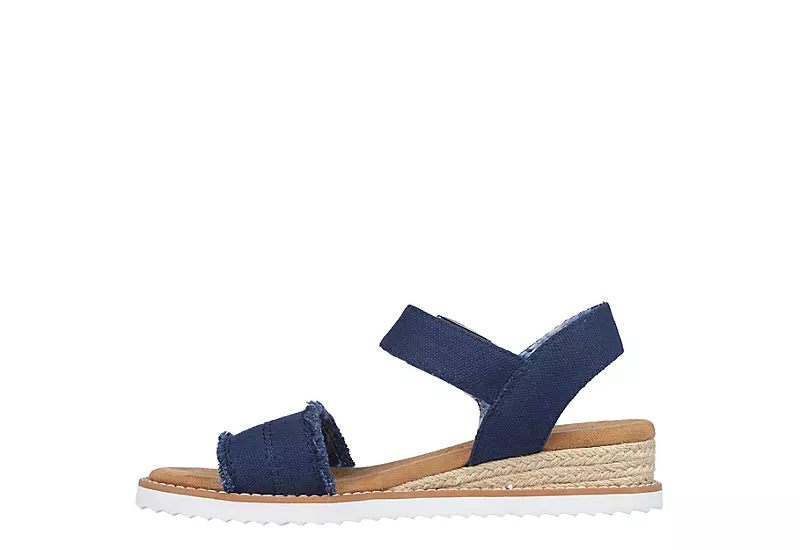 Skechers Womens Desert Kiss - Adobe Princess Wedge Sandal - Navy 5 Skechers Womens Desert Kiss - Adobe Princess Wedge Sandal - Navy - Image 3