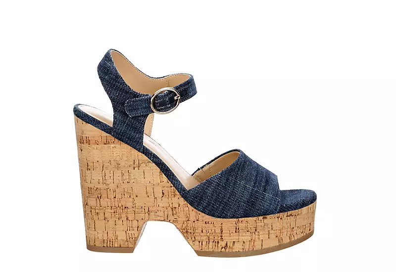 Michael By Michael Shannon Womens Maria Wedge Sandal - Denim 4 Michael By Michael Shannon Womens Maria Wedge Sandal - Denim - Image 2