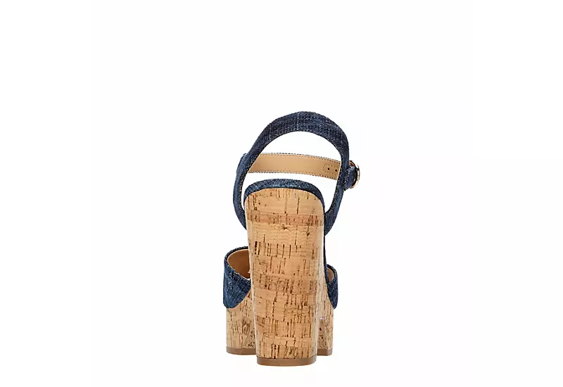 Michael By Michael Shannon Womens Maria Wedge Sandal - Denim 7 Michael By Michael Shannon Womens Maria Wedge Sandal - Denim - Image 5