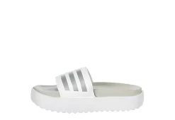 Adidas Womens Adilette Platform Slide Sandal - White -Skechers Store US 01 203333 03