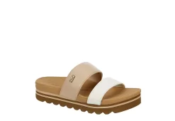 Reef Womens Banded Horizon Hi Slide Sandal - Sand