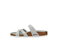 Birkenstock Womens Franca Vegan Footbed Sandal - Silver -Skechers Store US 01 203366 03