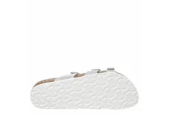 Birkenstock Womens Franca Vegan Footbed Sandal - Silver -Skechers Store US 01 203366 06