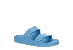 Birkenstock Womens Arizona Essentials Slide Sandal - Light Blue