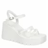Madden Girl Womens Vaultt Wedge Sandal - White -Skechers Store US 01 203410 00